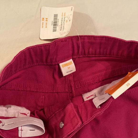 Gymboree Girls Cotton Stretch Pants size 10 HOT PINK!  NEW - Picture 4 of 5